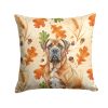 Neapolitan Mastiff Heirloom Fall Throw Pillow Decorative Indoor Outdoor Accent Cushion for Couch, Bed or Patio, 14Hx14W