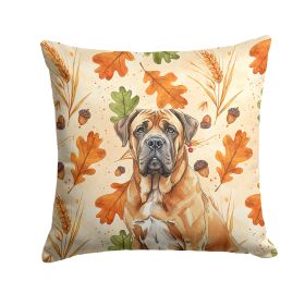 Neapolitan Mastiff Heirloom Fall Throw Pillow Decorative Indoor Outdoor Accent Cushion for Couch, Bed or Patio, 14Hx14W