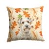 Sealyham Terrier Heirloom Fall Throw Pillow Decorative Indoor Outdoor Accent Cushion for Couch, Bed or Patio, 14Hx14W
