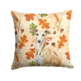 Fawn Greyhound Heirloom Fall Throw Pillow Decorative Indoor Outdoor Accent Cushion for Couch, Bed or Patio, 14Hx14W