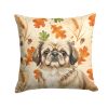 Sable Pekingese Heirloom Fall Throw Pillow Decorative Indoor Outdoor Accent Cushion for Couch, Bed or Patio, 14Hx14W