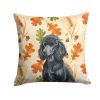 Standard Black Poodle Heirloom Fall Throw Pillow Decorative Indoor Outdoor Accent Cushion for Couch, Bed or Patio, 14Hx14W