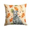 Gray Irish Wolfhound Heirloom Fall Throw Pillow Decorative Indoor Outdoor Accent Cushion for Couch, Bed or Patio, 14Hx14W