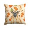Fawn Mastiff Heirloom Fall Throw Pillow Decorative Indoor Outdoor Accent Cushion for Couch, Bed or Patio, 14Hx14W