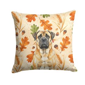 Fawn Mastiff Heirloom Fall Throw Pillow Decorative Indoor Outdoor Accent Cushion for Couch, Bed or Patio, 14Hx14W