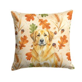 Lion Yellow Leonberger Heirloom Fall Throw Pillow Decorative Indoor Outdoor Accent Cushion for Couch, Bed or Patio, 14Hx14W