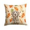 Grizzle and Tan Otterhound Heirloom Fall Throw Pillow Decorative Indoor Outdoor Accent Cushion for Couch, Bed or Patio, 14Hx14W