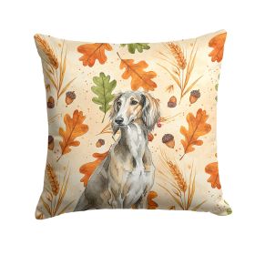 Grizzle Saluki Heirloom Fall Throw Pillow Decorative Indoor Outdoor Accent Cushion for Couch, Bed or Patio, 14Hx14W