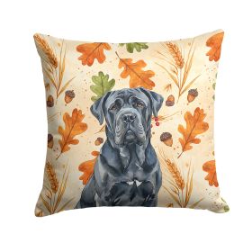 Black Neapolitan Mastiff Heirloom Fall Throw Pillow Decorative Indoor Outdoor Accent Cushion for Couch, Bed or Patio, 14Hx14W