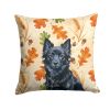 Schipperke Heirloom Fall Throw Pillow Decorative Indoor Outdoor Accent Cushion for Couch, Bed or Patio, 14Hx14W