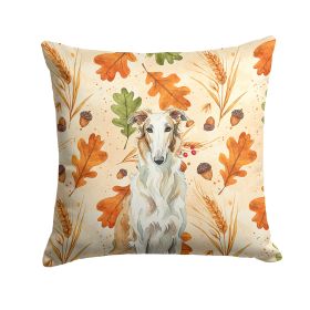 Borzoi Heirloom Fall Throw Pillow Decorative Indoor Outdoor Accent Cushion for Couch, Bed or Patio, 18Hx18W