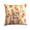 Ruby Cavalier Spaniel Heirloom Fall Throw Pillow Decorative Indoor Outdoor Accent Cushion for Couch, Bed or Patio, 18Hx18W
