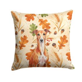 Red Whippet Heirloom Fall Throw Pillow Decorative Indoor Outdoor Accent Cushion for Couch, Bed or Patio, 14Hx14W