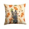 Belgian Tervuren Heirloom Fall Throw Pillow Decorative Indoor Outdoor Accent Cushion for Couch, Bed or Patio, 18Hx18W