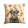 Black and Tan Brussels Griffon Heirloom Fall Throw Pillow Decorative Indoor Outdoor Accent Cushion for Couch, Bed or Patio, 18Hx18W