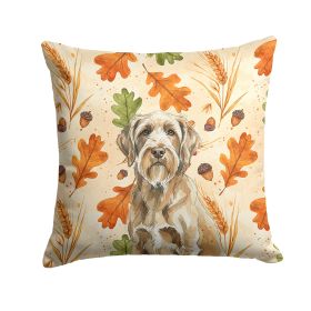 Spinone Italiano Heirloom Fall Throw Pillow Decorative Indoor Outdoor Accent Cushion for Couch, Bed or Patio, 14Hx14W