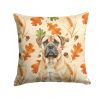 Bullmastiff Heirloom Fall Throw Pillow Decorative Indoor Outdoor Accent Cushion for Couch, Bed or Patio, 18Hx18W