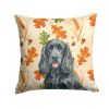 Black Cocker Spaniel Heirloom Fall Throw Pillow Decorative Indoor Outdoor Accent Cushion for Couch, Bed or Patio, 18Hx18W