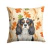 Tricolor Cavalier Spaniel Heirloom Fall Throw Pillow Decorative Indoor Outdoor Accent Cushion for Couch, Bed or Patio, 18Hx18W