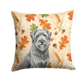 Gray Briard Heirloom Fall Throw Pillow Decorative Indoor Outdoor Accent Cushion for Couch, Bed or Patio, 18Hx18W