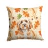Cavapoo Heirloom Fall Throw Pillow Decorative Indoor Outdoor Accent Cushion for Couch, Bed or Patio, 14Hx14W