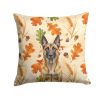 Belgian Malinois Heirloom Fall Throw Pillow Decorative Indoor Outdoor Accent Cushion for Couch, Bed or Patio, 14Hx14W