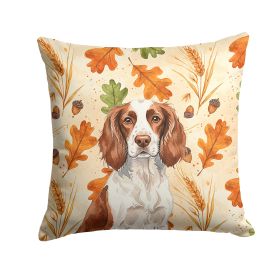 Liver and White English Springer Spaniel Heirloom Fall Throw Pillow Decorative Indoor Outdoor Accent Cushion for Couch, Bed or Patio, 14Hx14W