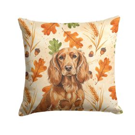 Boykin Spaniel Heirloom Fall Throw Pillow Decorative Indoor Outdoor Accent Cushion for Couch, Bed or Patio, 14Hx14W