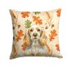 Lemon Roan English Cocker Spaniel Heirloom Fall Throw Pillow Decorative Indoor Outdoor Accent Cushion for Couch, Bed or Patio, 14Hx14W