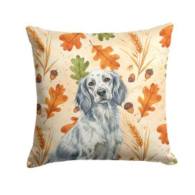 Blue Belton English Setter Heirloom Fall Throw Pillow Decorative Indoor Outdoor Accent Cushion for Couch, Bed or Patio, 14Hx14W