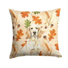 Lemon Belton English Setter Heirloom Fall Throw Pillow Decorative Indoor Outdoor Accent Cushion for Couch, Bed or Patio, 14Hx14W