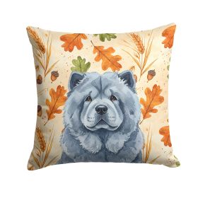 Blue Chow Chow Heirloom Fall Throw Pillow Decorative Indoor Outdoor Accent Cushion for Couch, Bed or Patio, 14Hx14W