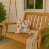 White American Staffordshire Terrier Heirloom Fall Throw Pillow Decorative Indoor Outdoor Accent Cushion for Couch, Bed or Patio, 14Hx14W