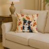 Black Tri American Shepherd Heirloom Fall Throw Pillow Decorative Indoor Outdoor Accent Cushion for Couch, Bed or Patio, 14Hx14W