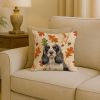 Parti Cocker Spaniel Heirloom Fall Throw Pillow Decorative Indoor Outdoor Accent Cushion for Couch, Bed or Patio, 18Hx18W