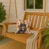 Black and Tan Cavalier Spaniel Heirloom Fall Throw Pillow Decorative Indoor Outdoor Accent Cushion for Couch, Bed or Patio, 14Hx14W