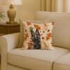 Belgian Tervuren Heirloom Fall Throw Pillow Decorative Indoor Outdoor Accent Cushion for Couch, Bed or Patio, 18Hx18W