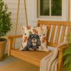 Black and Tan Cavalier Spaniel Heirloom Fall Throw Pillow Decorative Indoor Outdoor Accent Cushion for Couch, Bed or Patio, 18Hx18W
