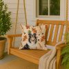 Tricolor Collie Heirloom Fall Throw Pillow Decorative Indoor Outdoor Accent Cushion for Couch, Bed or Patio, 18Hx18W