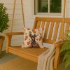 Chocolate and Rust Miniature Pinscher Min Pin Heirloom Fall Throw Pillow Decorative Indoor Outdoor Accent Cushion for Couch, Bed or Patio, 14Hx14W