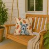 Blue American Staffordshire Terrier Heirloom Fall Throw Pillow Decorative Indoor Outdoor Accent Cushion for Couch, Bed or Patio, 18Hx18W