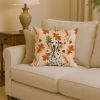 Liver Dalmatian Heirloom Fall Throw Pillow Decorative Indoor Outdoor Accent Cushion for Couch, Bed or Patio, 14Hx14W