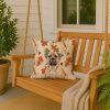 Bullmastiff Heirloom Fall Throw Pillow Decorative Indoor Outdoor Accent Cushion for Couch, Bed or Patio, 18Hx18W