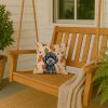 Miniature Black Poodle Heirloom Fall Throw Pillow Decorative Indoor Outdoor Accent Cushion for Couch, Bed or Patio, 14Hx14W