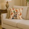 Grizzle Airedale Terrier Heirloom Fall Throw Pillow Decorative Indoor Outdoor Accent Cushion for Couch, Bed or Patio, 14Hx14W