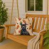 Black American Staffordshire Terrier Heirloom Fall Throw Pillow Decorative Indoor Outdoor Accent Cushion for Couch, Bed or Patio, 18Hx18W