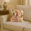 Red Heeler Australian Cattle Dog Heirloom Fall Throw Pillow Decorative Indoor Outdoor Accent Cushion for Couch, Bed or Patio, 18Hx18W