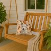 White Staffordshire Bull Terrier Heirloom Fall Throw Pillow Decorative Indoor Outdoor Accent Cushion for Couch, Bed or Patio, 14Hx14W