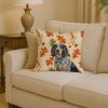 Bluetick Coonhound Heirloom Fall Throw Pillow Decorative Indoor Outdoor Accent Cushion for Couch, Bed or Patio, 14Hx14W