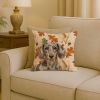 Dapple Dachshund Heirloom Fall Throw Pillow Decorative Indoor Outdoor Accent Cushion for Couch, Bed or Patio, 18Hx18W